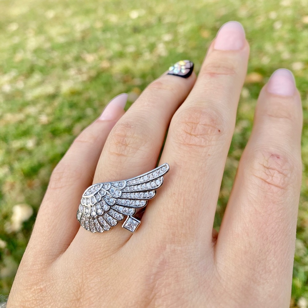 925 Sterling Silver White Sapphire  Ring